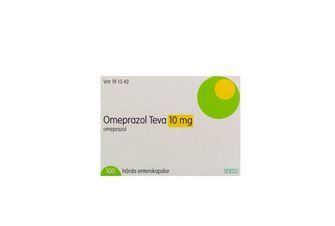 Omeprazol Teva 10 mg Omeprazol, Enterokapsel, hård, 100 kapsel/kapslar