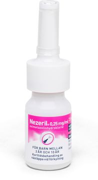 Nezeril 0,25 mg/ml Oximetazolin, nässpray, lösning, 7,5 ml