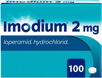 Imodium 2 mg Loperamid, Tablett, 100 styck