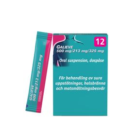Galieve 500 mg Vid halsbränna. Oral suspension i dospåse. 12 st.