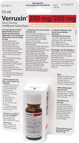 Verruxin 200 mg/200 mg Mot vårtor mjölksyra/salicylsyra 10 ml
