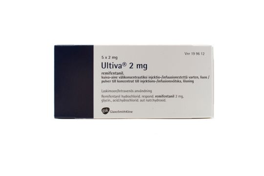 Ultiva Pulver till koncentrat till injektions-/infusionsvätska, lösning 2 mg Remifentanil 5 styck