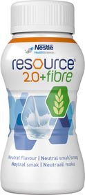 Resource 2,0 + fibre drickfärdigt, komplett kosttillägg neutral, 4 x 200 milliliter