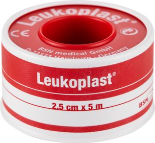 Leukoplast porös häfta vid stomi 5 m x 2,5 cm, tryckspole, 1 styck