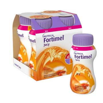 Fortimel Jucy drickfärdigt kosttillägg, apelsin 4 x 200 milliliter