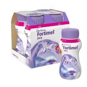 Fortimel Jucy drickfärdigt kosttillägg svartvinbär, 4 x 200 milliliter