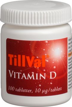 TillVal Vitamin-D Vitamin D3 10 µg, 100 st