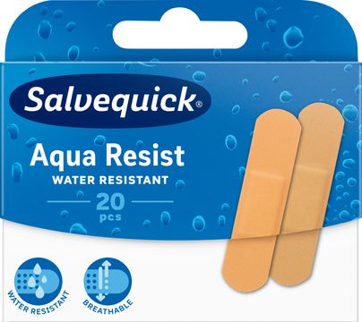 Salvequick Aqua Resist Vatten- och smutsavvisande plåster 20 st