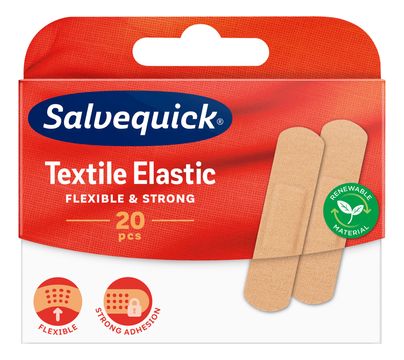 Salvequick Textil Elastic Medium plåster 20 st