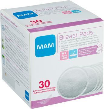 MAM Breast Pads Vita amningskupor, 30 st