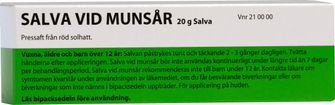Salva vid munsår Medel vid sår- och brännskador, Salva, 20 gram