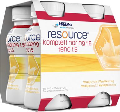 Resource Komplett Näring 1,5 drickfärdigt kosttillägg, vanilj 4 x 200 milliliter