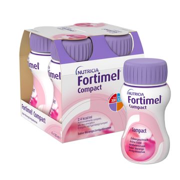 Fortimel Compact drickfärdigt kosttillägg, jordgubb 4 x 125 milliliter
