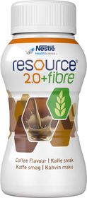 Resource 2,0 + fibre drickfärdigt, komplett kosttillägg kaffe, 4 x 200 milliliter