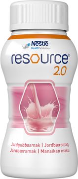 Resource 2,0 drickfärdigt, komplett kosttillägg, jordgubb 4 x 200 milliliter