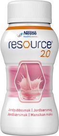 Resource 2,0 drickfärdigt, komplett kosttillägg jordgubb, 4 x 200 milliliter