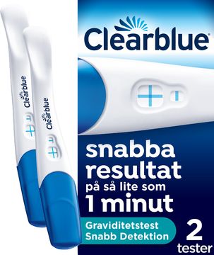 tonehøjde Repressalier Arthur Conan Doyle Köp Clearblue Rapid Detection graviditetstest Graviditetstest, 2 st på  Kronans Apotek | Kronans Apotek