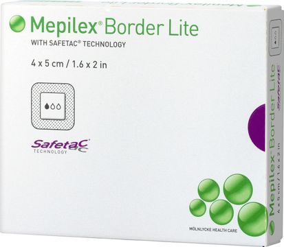 Mepilex Border Lite absorberande förband, 4x5 cm 10 styck