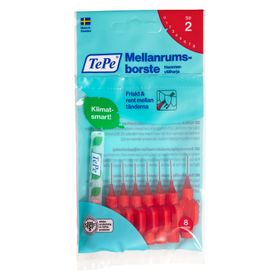 TePe Mellanrumsborstar Röd 0,5 mm Mellanrumsborstar 8 st