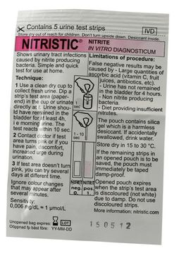 Nitristic Teststickor Urinvägsinfektion Självtest för urinvägsinfektion, 5 st