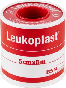 Leukoplast porös häfta vid stomi 5 m x 5 cm, tryckspole, 1 styck