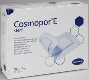 Cosmopor E sterilt självhäftande absorbtionsförband 10x8 cm, 25 styck