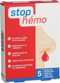 Stop-Hemo blodstillande vadd Blodstillande vadd, 5 st