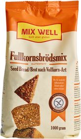 MixWell, glutenfritt brödmix fullkornsbrödmix, 1,000 gram