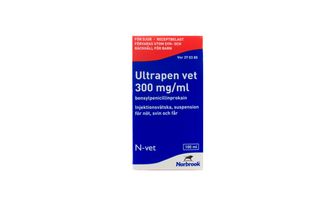 Ultrapen vet 300 mg/ml Bensylpenicillinprokain, Injektionsvätska, suspension, 100 milliliter