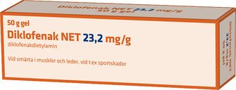 Diklofenak NET Gel 23,2 mg/g Diklofenak 50 gram