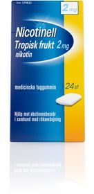 Nicotinell Tropisk frukt 2 mg Nikotin, Medicinskt tuggummi, 24 styck