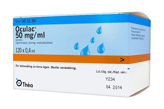 Oculac Ögondroppar, lösning i endosbehållare 50 mg/ml 120 x 0,4 milliliter Oculac Ögondroppar, lösning i endosbehållare 50 mg/ml 120 x 0,4 milliliter