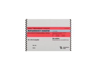 Addex-Natriumklorid 4 mmol/ml Natriumklorid, Koncentrat till infusionsvätska, lösning, 20 x 20 milliliter