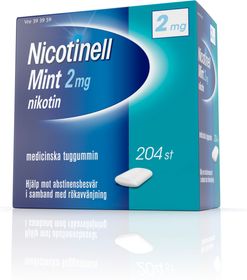 Nicotinell Mint 2 mg Nikotin, Medicinskt tuggummi, 204 styck
