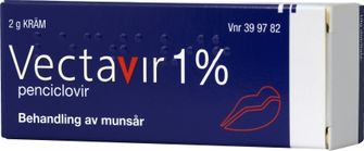 Vectavir 1 % Penciklovir, Kräm, 2 gram