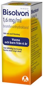 Bisolvon 1,6 mg/ml Bromhexin, Oral lösning, 100 milliliter