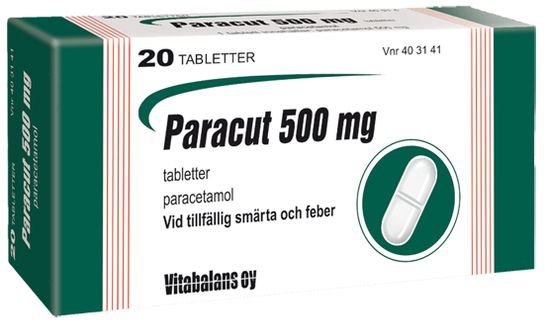 Paracut 500 mg Paracetamol, tablett, 20 st