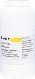 E-vimin 100 mg Tokoferol (vitamin E), Kapsel, mjuk, 250 styck