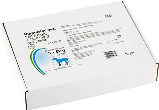 Hippotrim vet. Oral pasta 288,3 mg/g + 58,0 mg/g 5 x 52 gram