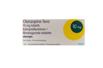 Olanzapine Teva Filmdragerad tablett 10 mg Olanzapin 56 tablett(er)