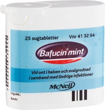 Bafucin Mint Sugtablett, 25 st