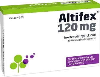 Altifex 120 mg Fexofenadin, Filmdragerad tablett, 30 styck
