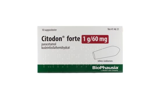 Citodon forte Suppositorium 1 g/60 mg 10 styck