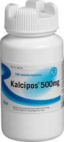 Kalcipos 500 mg Kalciumkarbonat, Filmdragerad tablett, 180 styck
