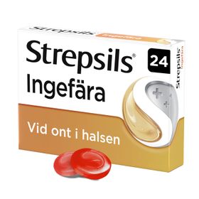 Strepsils Ingefära 2,4-Diklorobensylalkohol, Sugtablett, 24 styck