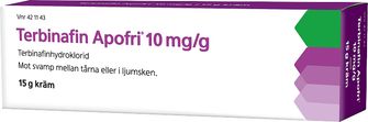 Terbinafin Apofri 10 mg/g Terbinafin, Kräm, 1 x 15 gram