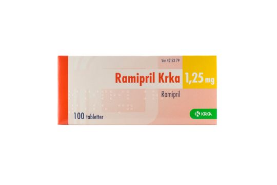 Ramipril Krka Tablett 1,25 mg Ramipril 100 tablett(er)