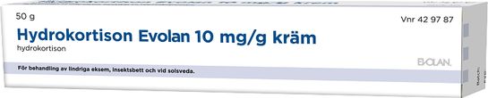 Hydrokortison Evolan 10 mg/g Hydrokortison, kräm, 50 g