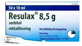 Resulax 8,5 g Sorbitol, Rektallösning, 50 styck