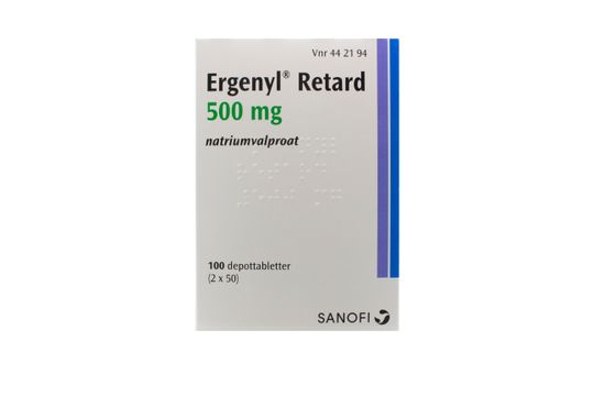 Ergenyl Retard Depottablett 500 mg Valproinsyra 2 x 50 styck